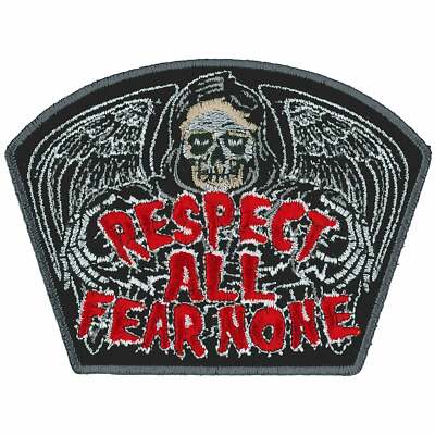 RESPECT ALL FEAR NONE High Thread Sew Iron-On Heat Sealed Backing Patch, 4'' x 3''