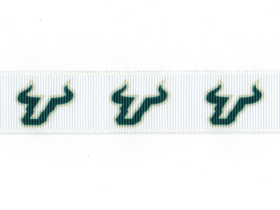University of South Florida Bulls USF 7/8'' Grosgrain Ribbon 