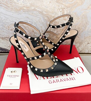 Escarpins Valentino Rockstud Classic - Noir Et Nude - Taille 6.5 US - Neuf Avec Boîte