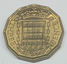  C599  GREAT BRITAIN   COIN,   THREEPENCE  1967