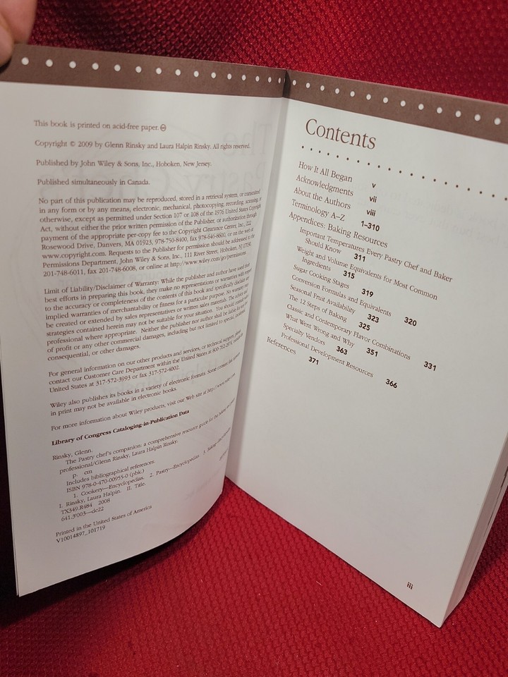 PASTRY CHEFS COMPANION Rinsky book PB 2009 baking dessert bread ...