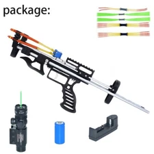 Powerful  Slingshot Rifle With Green Laser Aiming For Hunting Catapult Shooting