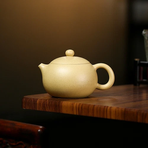 220ml Xishi Pot Real Yixing Zisha Green Clay Marked Tea Pot Handmade On Sales - Picture 3 of 17