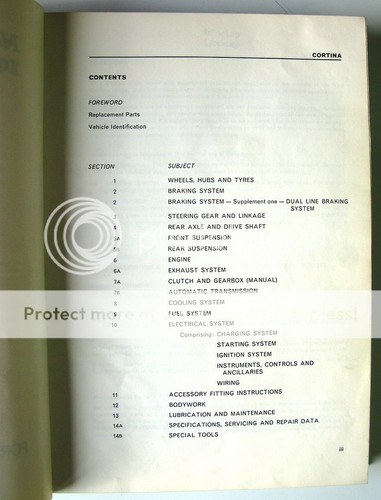 FORD CORTINA Car Workshop Manual March 1968 #CG420/3041E - Picture 2 of 4