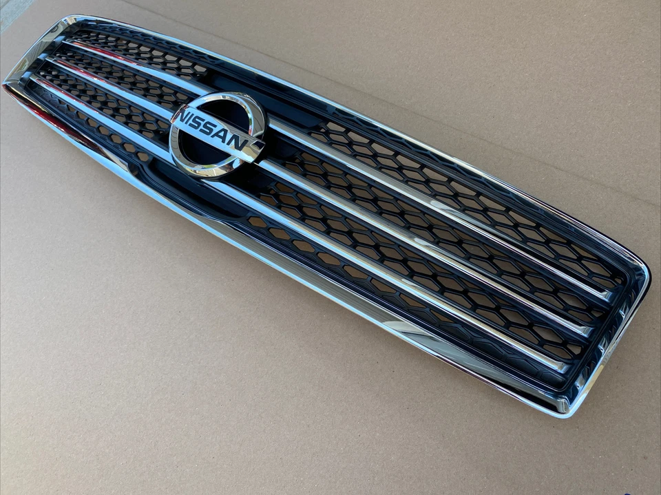 Compatível com 2012 2013 2014 Nissan Maxima grade superior do para-choque dianteiro com emblema novo - Imagem 4 de 4