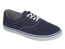 Dek M676C Men's Canvas 4 Eye Padded Collar Casual Deck Shoes Trainers