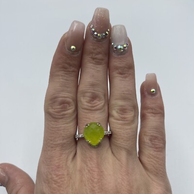 Schöner Ring Bombe Party echt Peridot Quarz