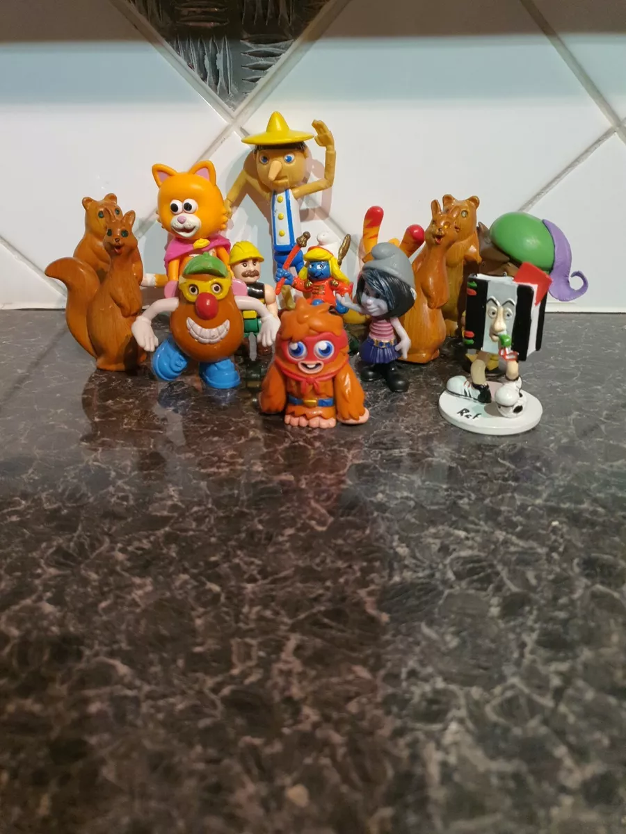 Toy Box Clear Out 14 unusual figures includes 4 x wooden animals See Pics