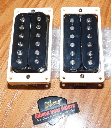 Gibson Les Paul Pickup Set Custom Burstbucker Black Guitar Parts Humbucker Match
