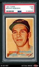 1957 Topps #328 Brooks Robinson Orioles RC HOF PSA 7 - NM