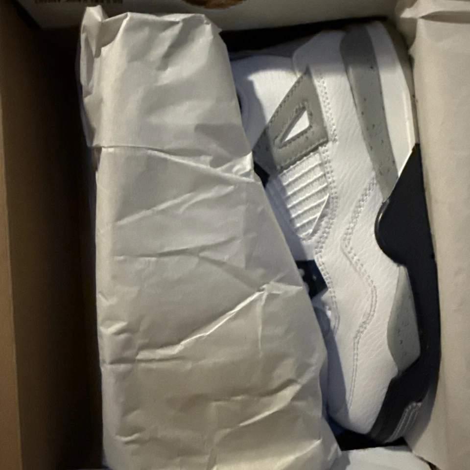 Молодежный размер 2Y Nike Air Jordan 4 белый детский баскетбол обувь кроссовки BQ7669-140 - Изображение 2 из 3