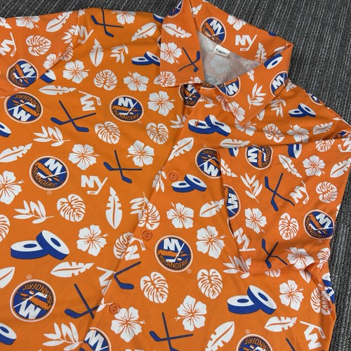 New York Islanders Hawaii Kurzarm Hemd - SGA - Größe XL - Promotion Night - Bild 1 von 6