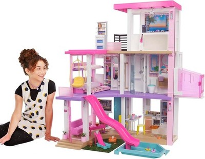 Barbie Dreamvilla Dream House (114 cm) 3-stöckiges Puppenhaus mit Pool