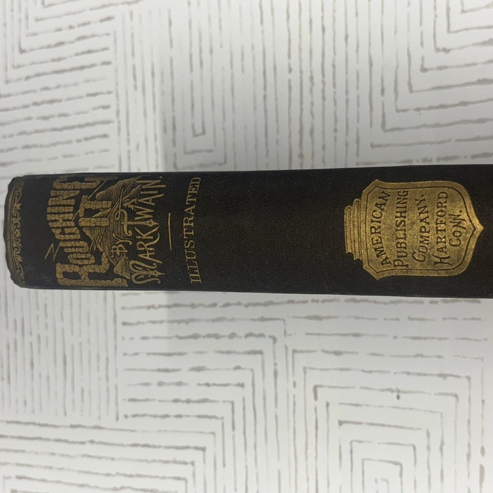 "ROUGHING IT" by Mark Twain (1872, Hardcover) Black cloth. American Pub. 1st ed. - Image 2 of 4