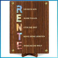Geschenk Ruhestand Holz Mit Abschiedskarte FüR Kollegen, Rentner Geschenk