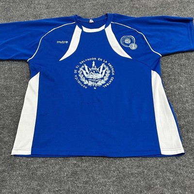 Mitre Soccer Jersey Mens XL Blue El Salvador National Team Graphic Shirt