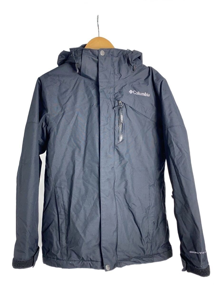 Columbia Mountain Parka S Nylon Black Plain Outer Jacket