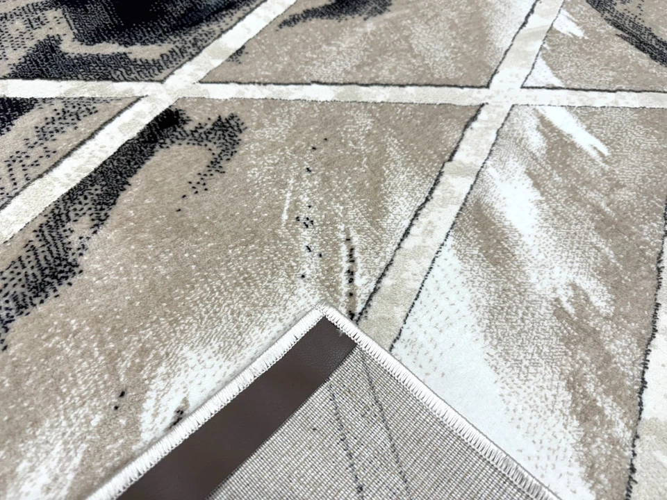 Modern Boho Area Rug Shiny Vibrant High Low Pile Transitional Rug Living Room - Image 3 of 4