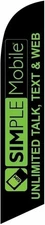 SimpleMobile Unlimited Talk Text Web (simple mobile) Feather Banner Swooper...