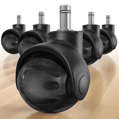 HOLKIE Office Chair Wheels Replacement 11x22mm Universal Fit 2 Inch Black 