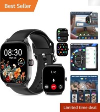Versatile Fitness Smartwatch Multi-Sport Tracker Bluetooth Call, Black Style