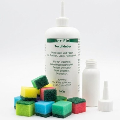 500g Ber-Fix Textilkleber Stoffkleber Stark Waschbar Biologisch flexibel elastis