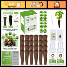 52PCS Hydroponics Pods Kit - 24 Grow Sponges, Labels & A&B Plant Food - Fits Mos 0.48 per gallon