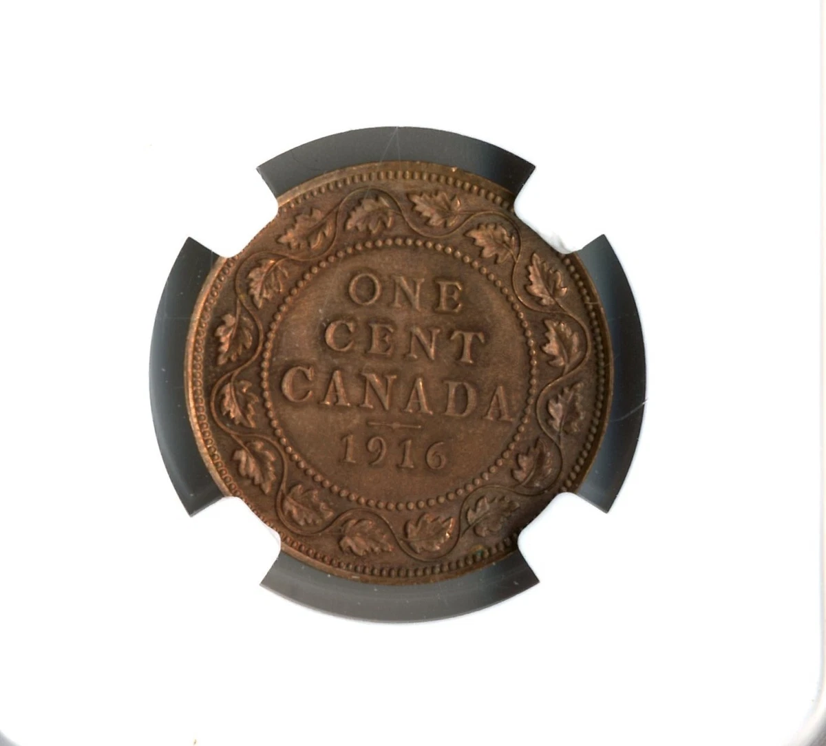 Canada. Large Cent. 1916 NGC Unc Details, Altered Color