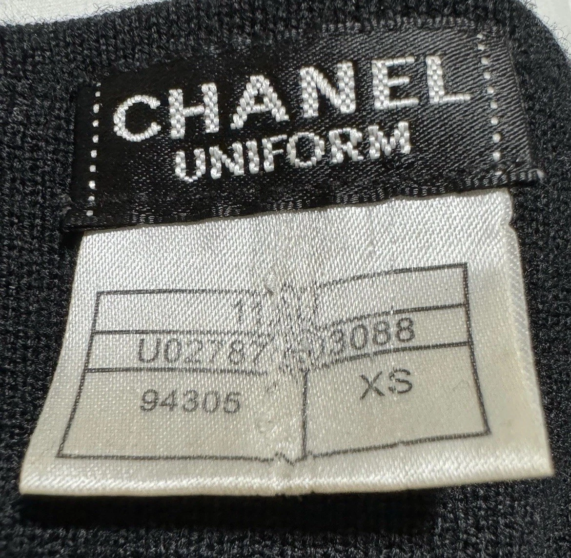 Maglione Chanel Laine lana cotone full zip maglia giacca divisa dipendente donna XS