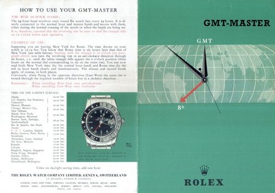 Rolex GMT-Master vintage Leaflet english 1959 for good condition