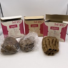 Dollspart Vintage Doll Wigs Lot Of 3 Loose Curls Ringlets 8 7 Inch Dolls