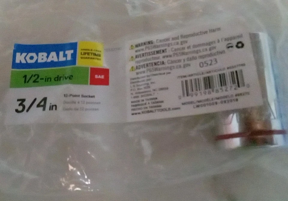 KOLBALT 1/2-in, BRAND NEW, 12 POINT SOCKET REPLACEMENTS: 1/2 in, 5/8 In, 3/4 In - Image 4 of 4