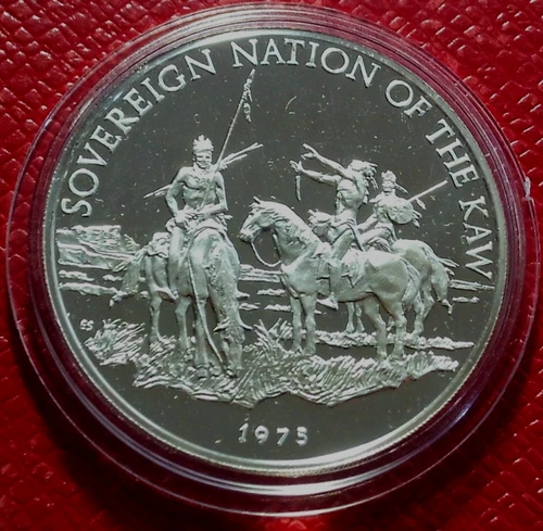 Sovereign Nation The Kaw Tribe .999 Proof Silver Round w/Capsule-A
