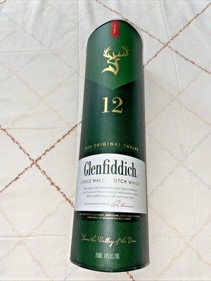 EMPTY  12 Yr Scotch Whisky  Triangle Tube Tin Excellent condition.