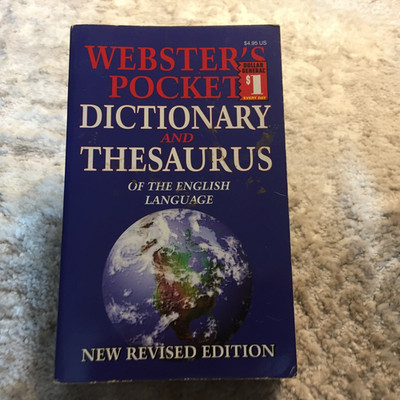 Webster's Pocket Dictionary And Thesaurus Of The English Language Paperback Book