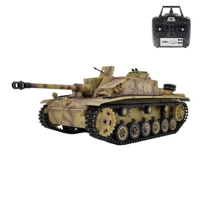 Henglong 1/16 7.0 RC Tank German Stug III RTR Military 3868 BB IR Radio Battery