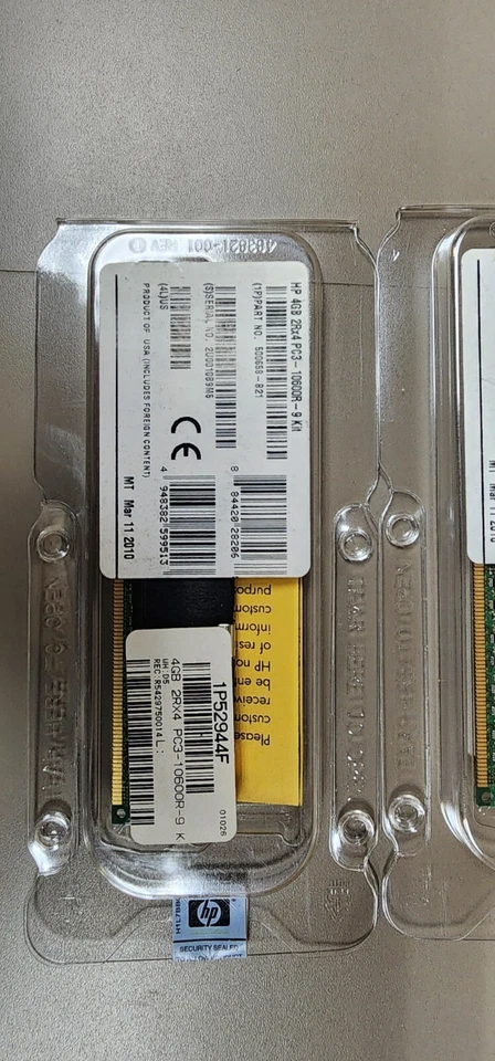 HP HP 500658-B21 500203-061 4GB 2RX4 PC3-10600R-9 SERVER MEMORY RAM - Image 3 of 3