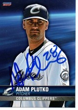 Adam Plutko 2017 Columbus Clippers Signed Card