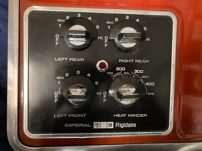 Vtg 1970s Frigidaire RARE Red Poppy GM Electric Stovetop