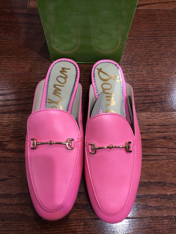 NIB Sam Edelman Size 7 Linnie Slides Pink Neon
