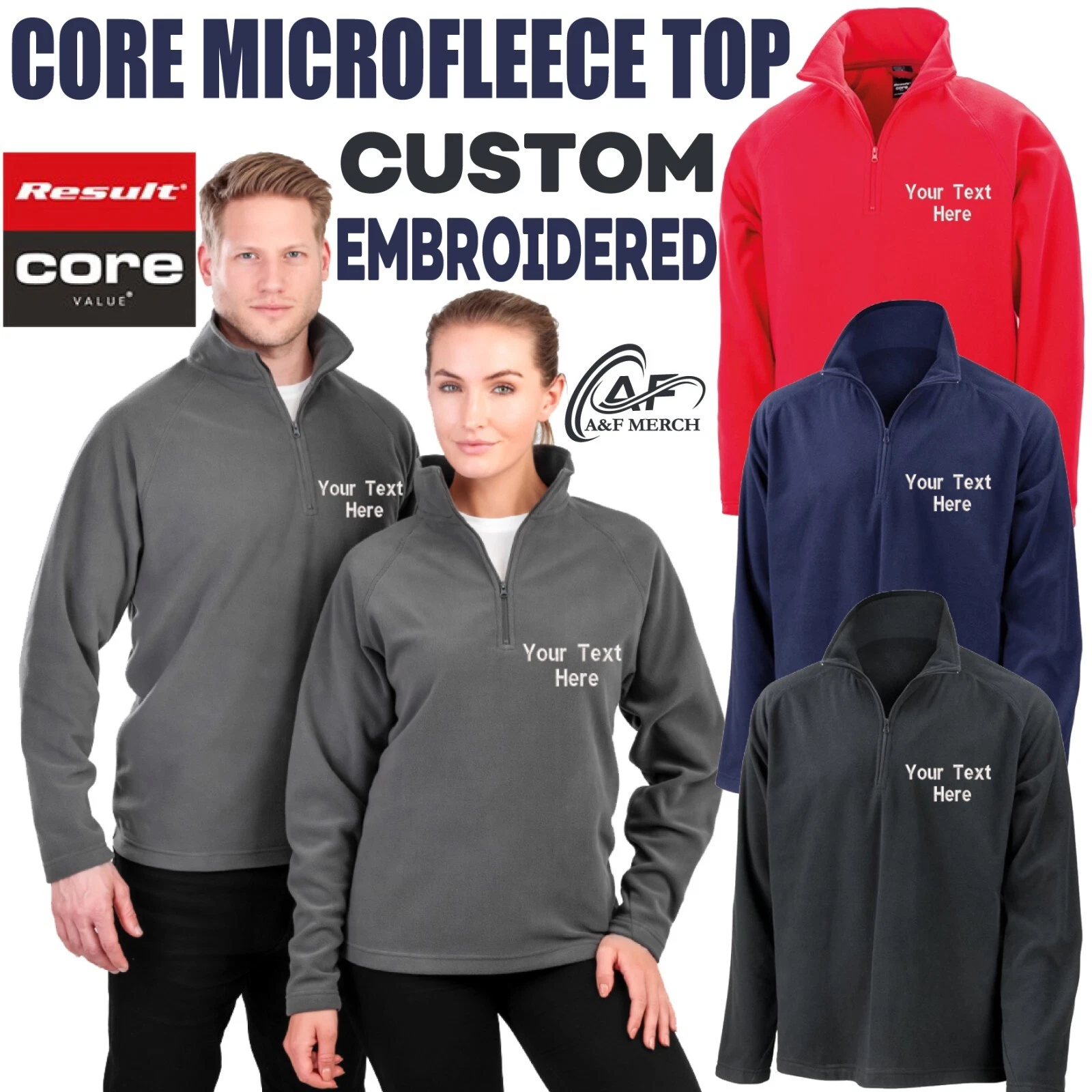 Personalised Custom Embroidered Result Core Microfleece Top Jacket R112X
Opens in a new window or ta