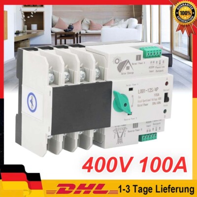 Dual Power Transferschalter 4P Automatischer Notstrom Umschalter Transfer Switch
