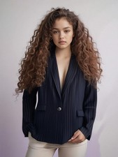 Rick Cardona Navy Jersey Jacket, Rrp=£79, Now Only £22!!! (h74567)