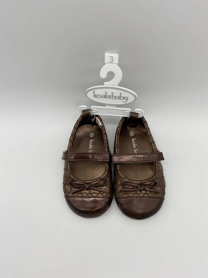 Koala Baby блестящий коричневый Baby девочек Мэри Джейн размер 3 новый - Изображение 2 из 4