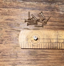 Antique Wood Screws Flat Head Slotted #1 X 3/8” Steel American Made Old Rusty