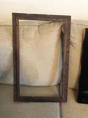 1960s vintage frame from mexico and velvet oil painting ghost ship