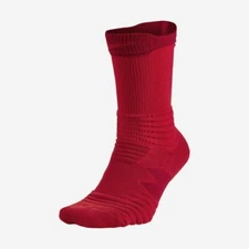 NIKE ELITE VERSATILITY Crew Basketball Socks - Red  SX5369 Youth 3Y-5Y Women 4-6
