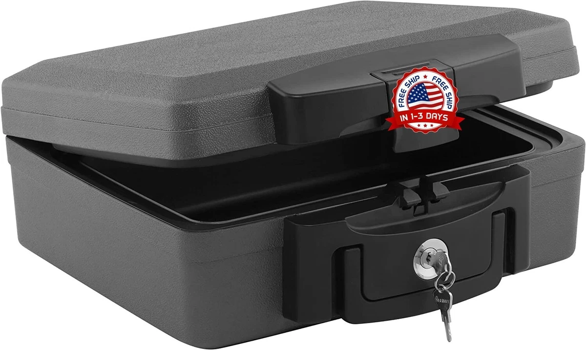 Caja Fuerte Ignífuga Con Cerradura Con Llave Money Safe Key Lock Box  Security