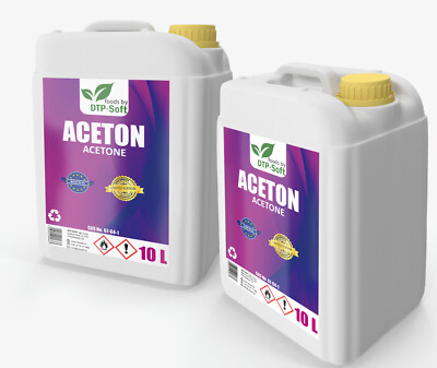 20L Aceton 99,5%  Reiniger Entfetter Lösemittel Lackentferner ergiebig 2 x 10l