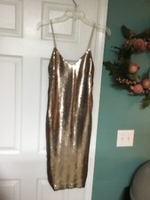 J.CREW F7869 HERRINGBONE SLIP DRESS SIZE 0 GOLD (CON72)